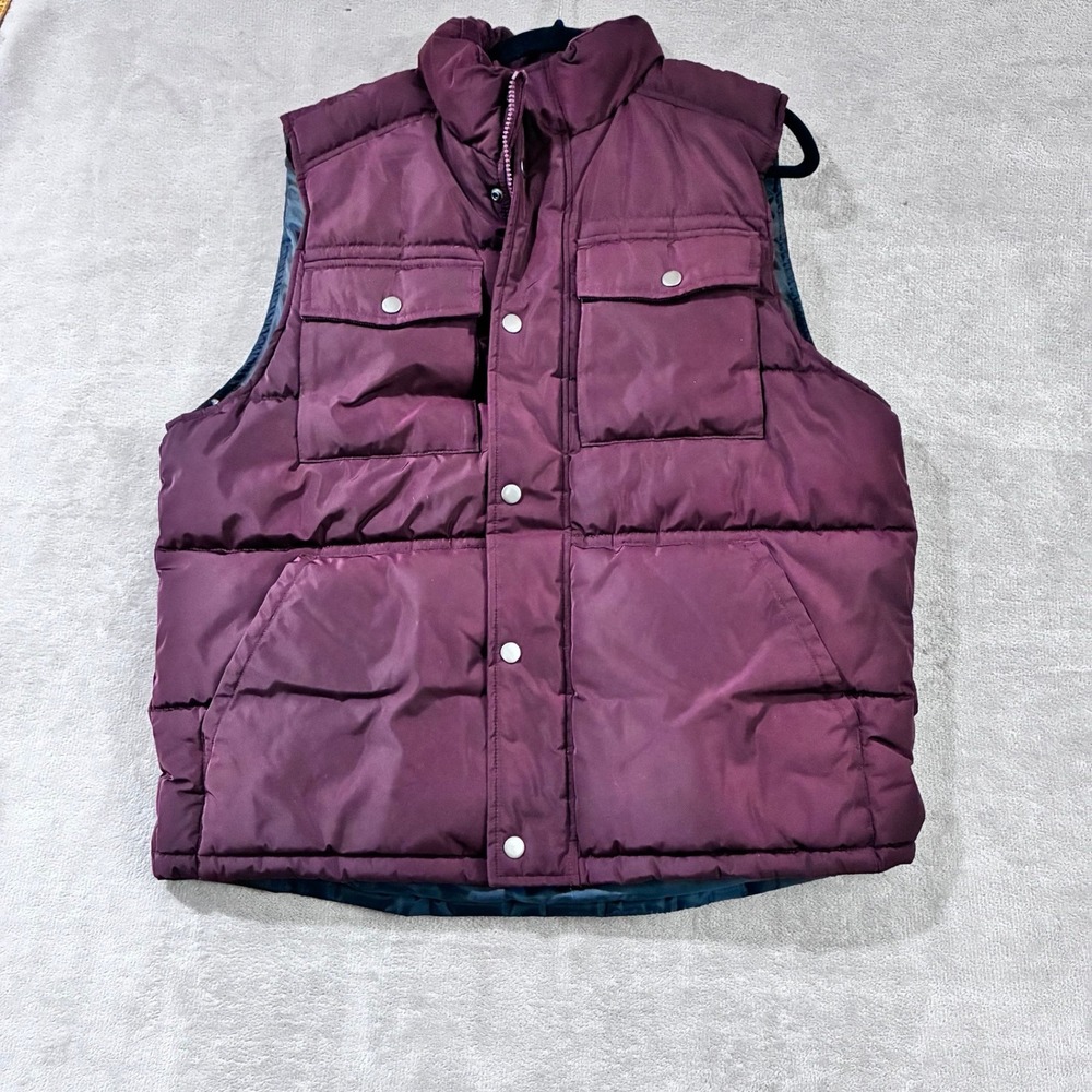 Old Navy Puffer Vest Mens Medium Quilted Utility Gorpcore Layering Outdoor